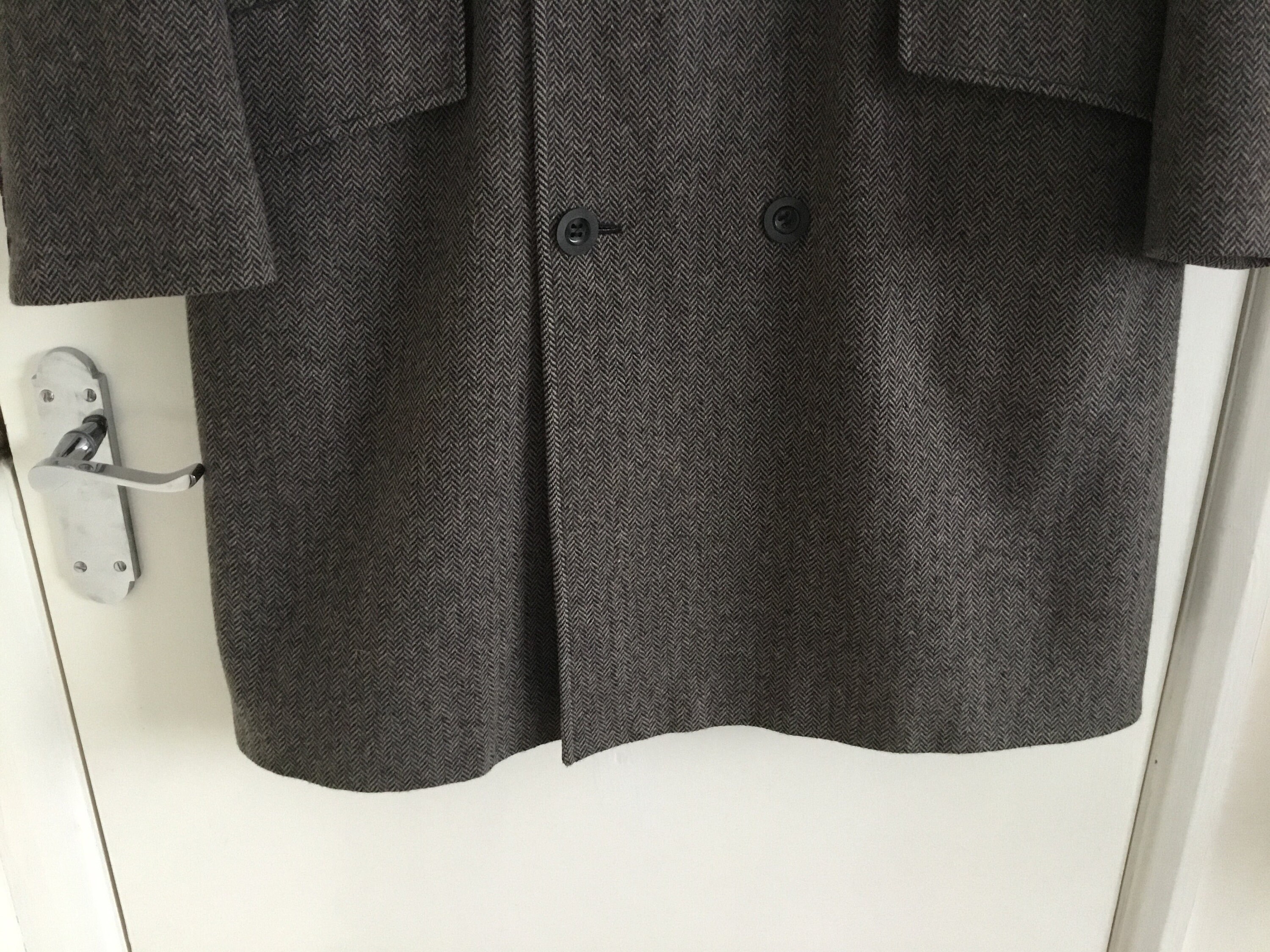 Herringbone Coat Mens Herringbone Coat Double Breasted Coat Etsy