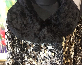 leopard print coat size 18