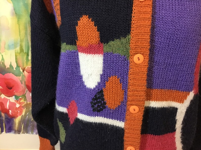 Vintage cardigan 1980s cardigan C/&A Yessica size 18