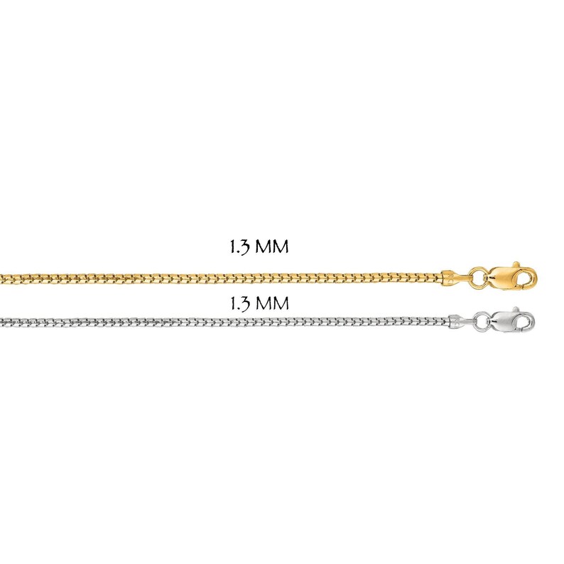 14K Solid Gold Ice Box Chain 16 18 20 Inch Etsy