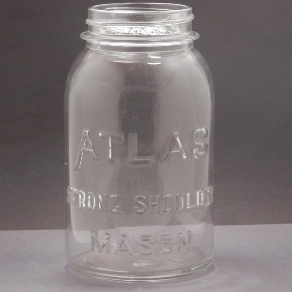 Atlas Strong Shoulder Mason Jar - Etsy