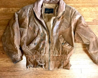 winlit leather jacket 80s
