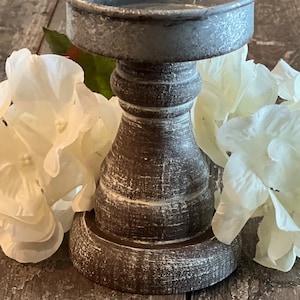 Farmhouse Candleholder, Wood and Metal Candleholder, Distressed Candleholder, Industrial Decor, Rustic Candleholder, Pillar Candles