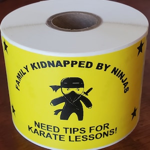 Stickers Bag Sealers Tip Reminder Labels for DoorDash, GrubHub, Favor, UberEats, Postmates, , Shipt or any tipping service! Karate!
