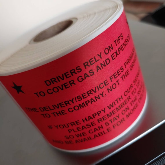Stickers Bag Sealers Tip Reminder Labels For Doordash Etsy