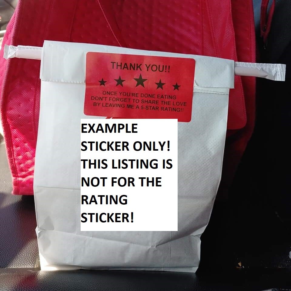 TAMPER PROOF stickers labels sealers Doordash GrubHub UberEats Postmates Favor 