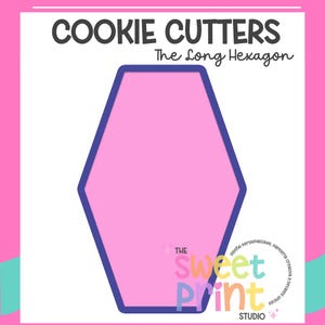 Long Hexagon Cookie Cutter – Physical Product