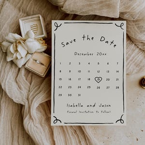 Minimalist Handwritten Save The Date Template, Editable Save the Date, Printable Whimsical Save the Date, Modern Save the Date, Templett