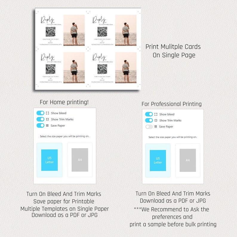 Printable Rsvp With Qr Code and Photo Rsvp With Qr Code Rsvp Etsy