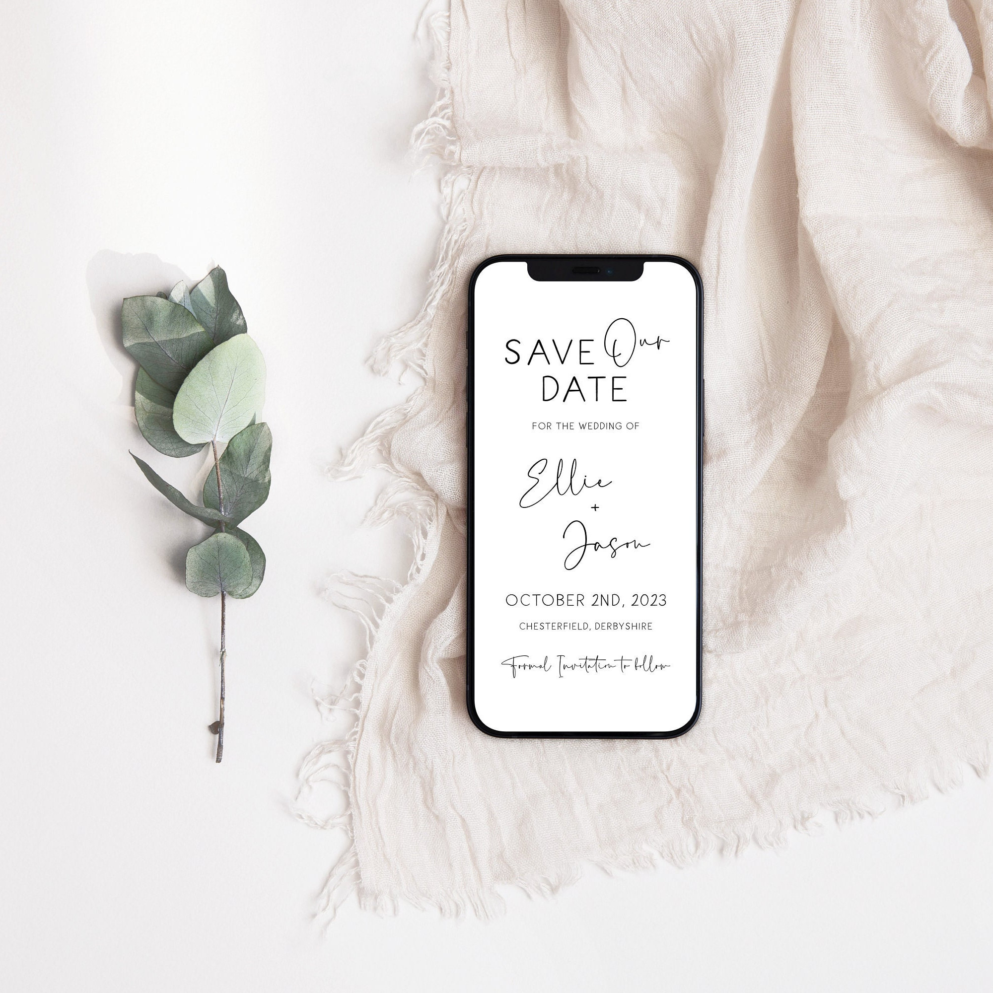 Electronic Save the Date Template Electronic Save the Dates Etsy