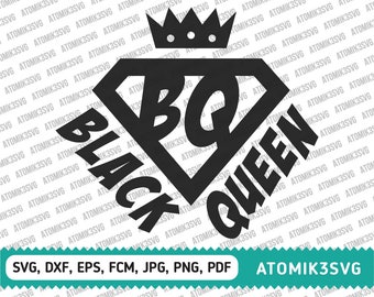 Black QueenSVG dxf eps fcm jpg png pdf Cutting Files for Cricut Silhouette Scan N Cut super hero African American Melanin Mothers Day