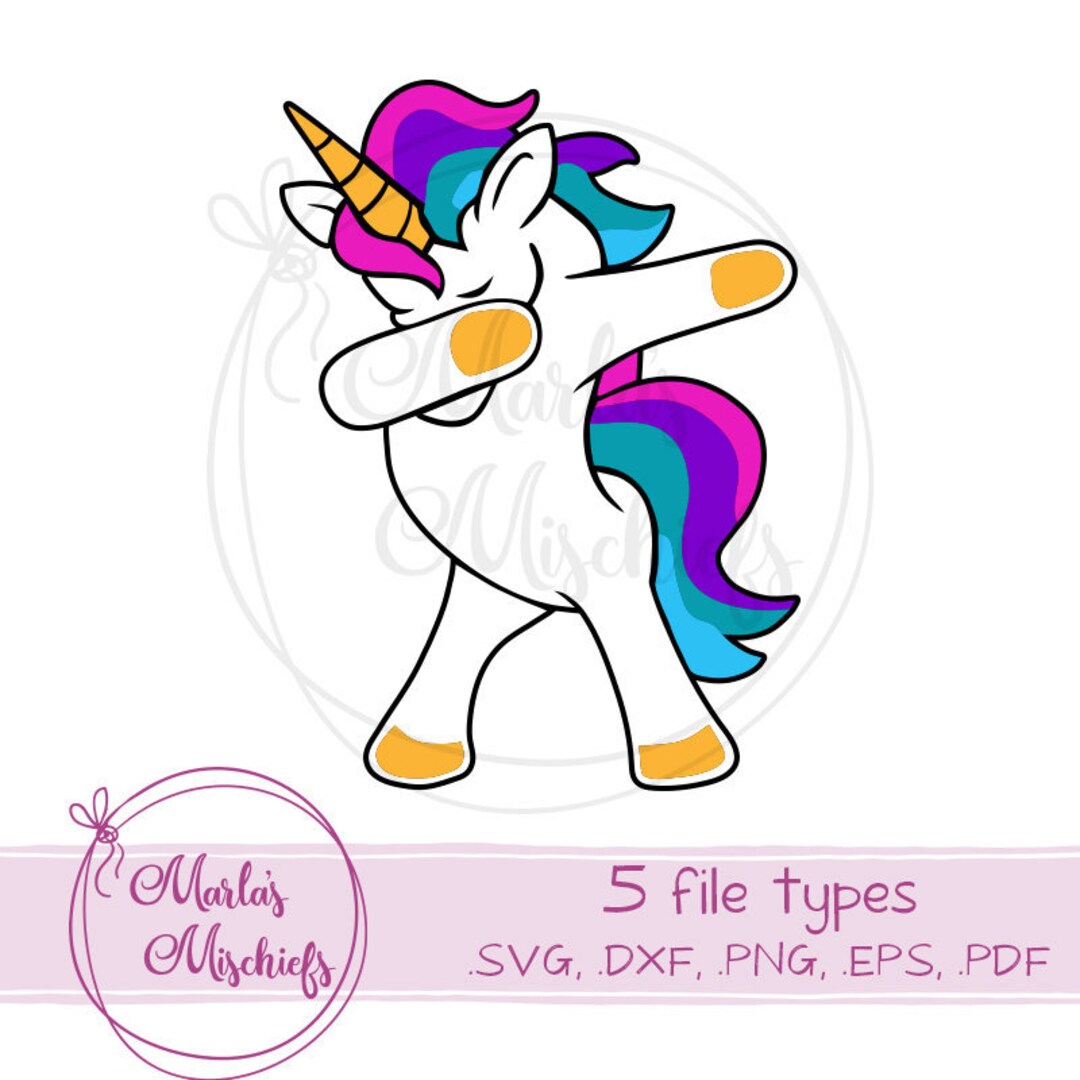 Dabbing Unicorn - SVG and DXF Design for Cricuts and Silhouettes - Etsy