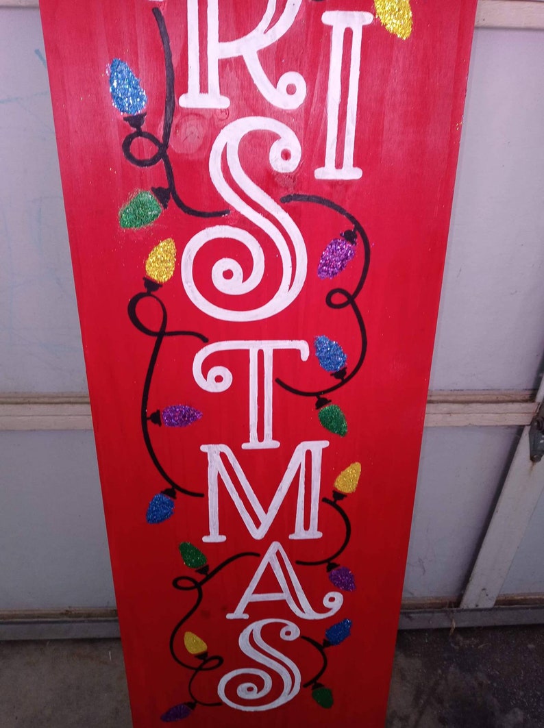 Christmas porch sign Porch Sign Holiday Signs Porch Leaner  Etsy