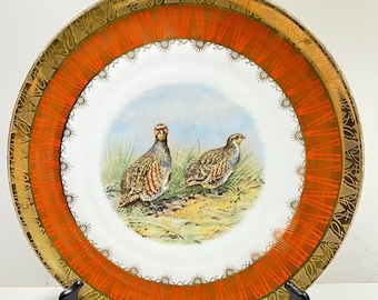 Vintage Crown E Bavaria West Germany Collectible Birds Plate RARE