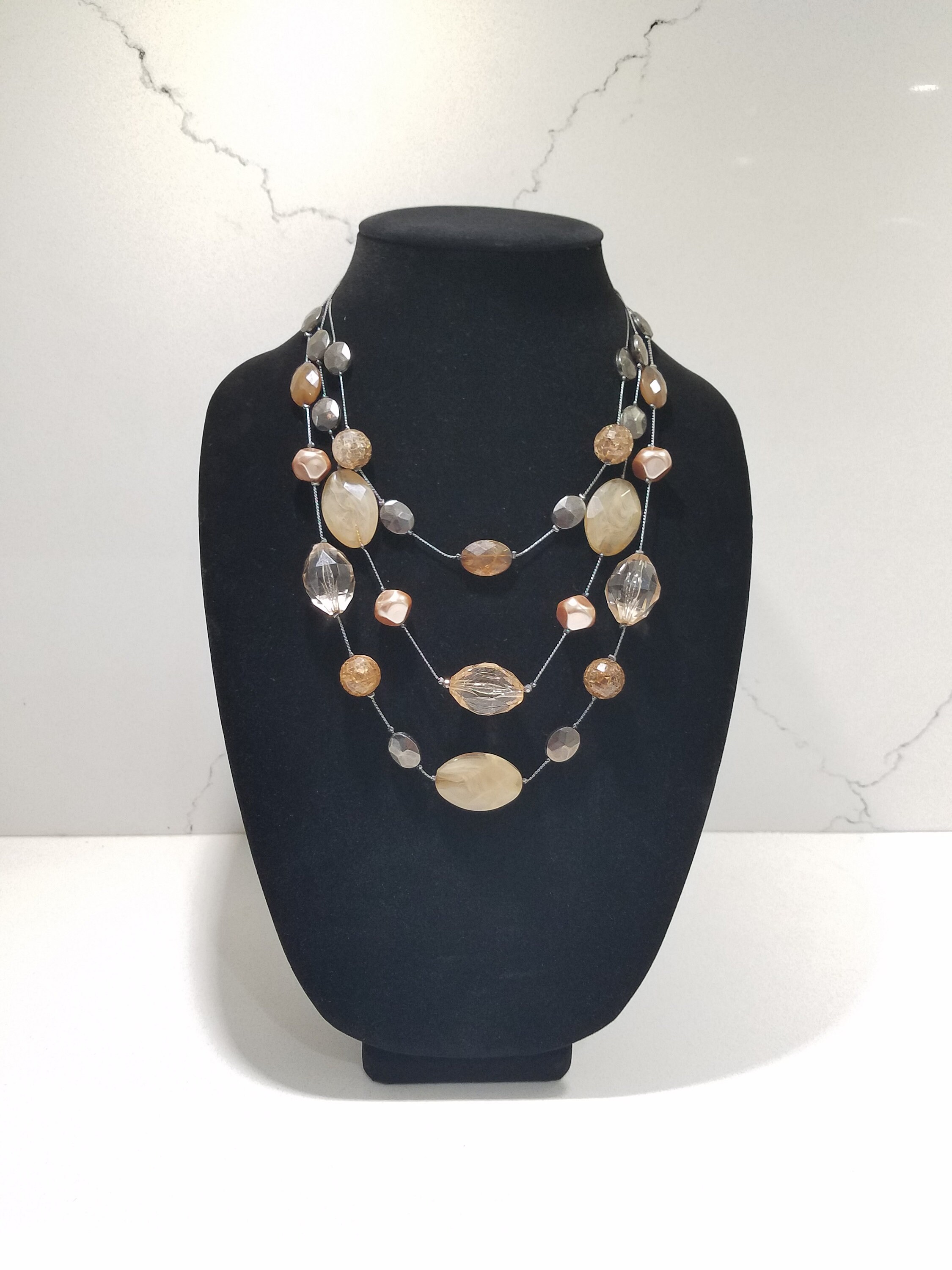 【VINTAGE HOLLYWOOD】☆Texture Ball Layered Necklace_2 Se.t ○Texture Ball Layered Necklace（ネックレス）｜VINTAGE
