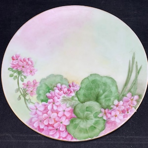 O & E. G. Oscar and Edgar Gutherz Royal Austria Dessert Plate Hand Painted Flowers Vintage Collectible Home Decor