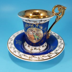 SALE! Set of Six Vintage Porcelain Cup and Saucer Sets From