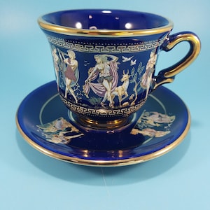 Greek 24k Tea Cup Set - Etsy