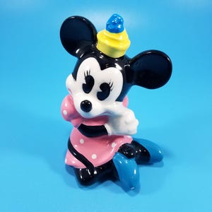 Vintage Walt Disney Japan Minnie Mouse Ceramic Porcelain Collectible Figurine 3.5&quot;