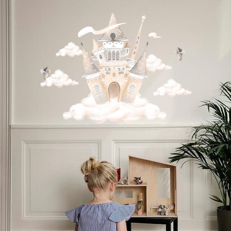 Princess Castle Wall Decal Removable Wallpaper for Princess Etsy