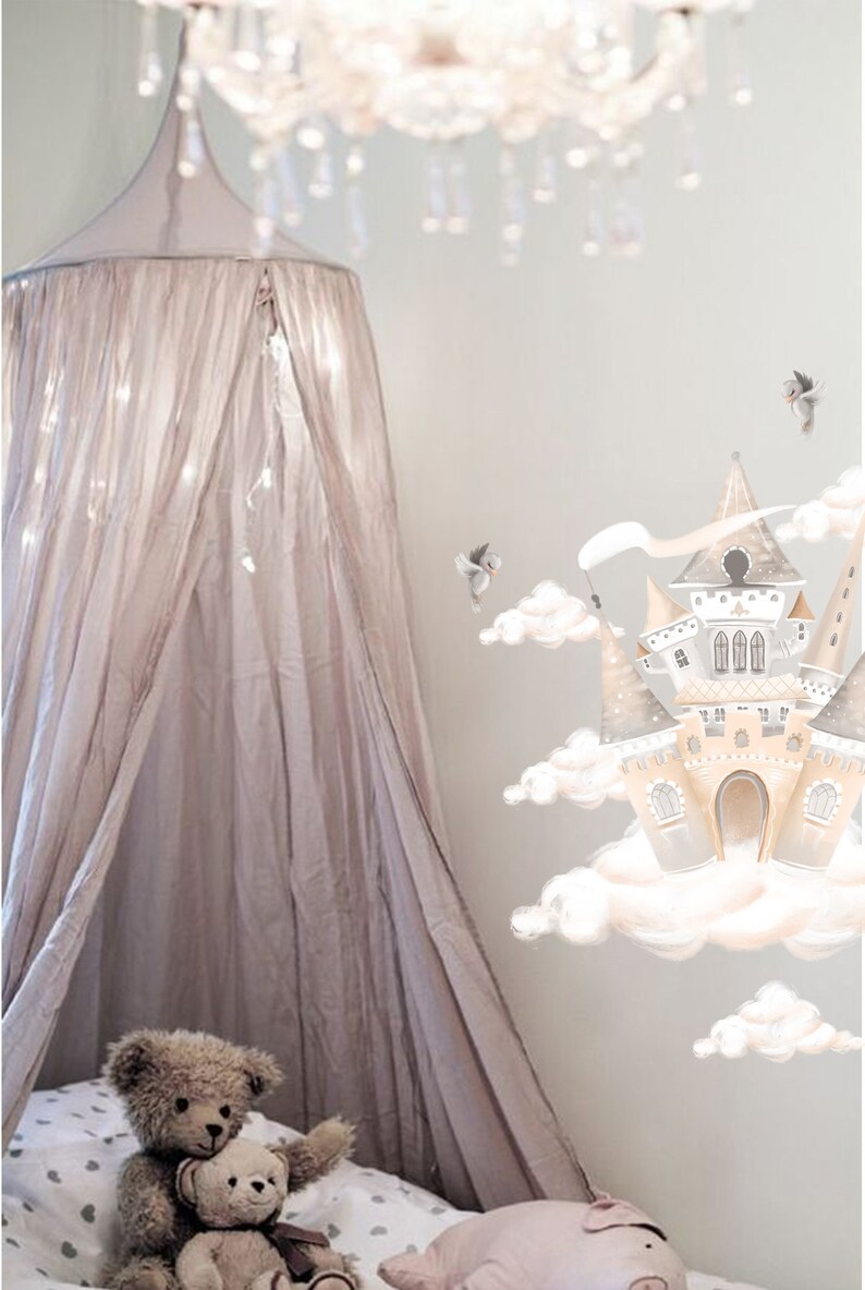 Princess Castle Wall Decal Removable Wallpaper for Princess Etsy