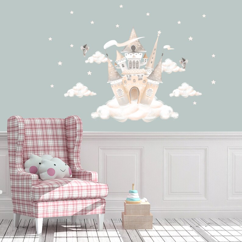 Princess Castle Wall Decal Removable Wallpaper for Princess Etsy