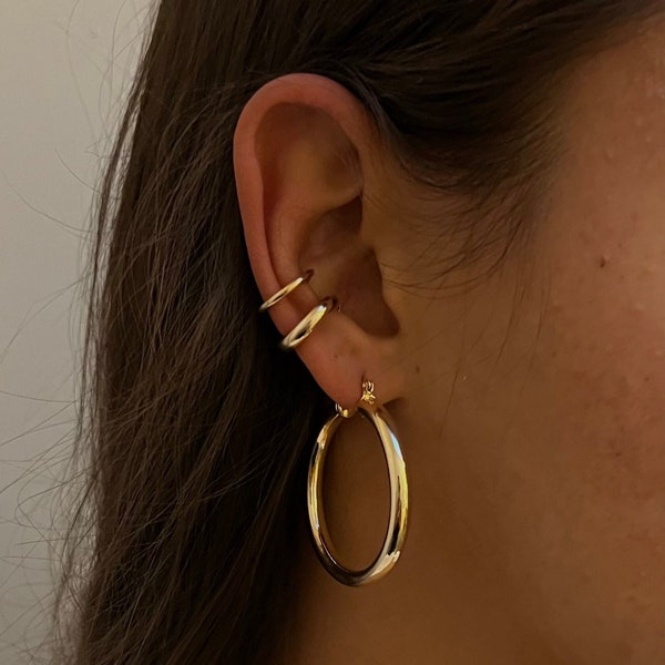 22k Gold-Filled Ear Cuff / Ear Cuff No Piercing / Gold Ear Cuff / Minimalist Ear Cuff / Fake Piercing / Gold Jewellery / 18k Gold / 24k Gold