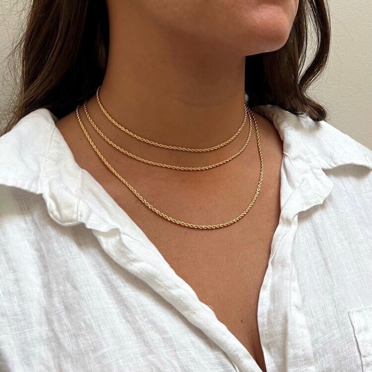 22k Gold-filled Rope Chain / Hypoallergenic Chain / Gold Chain / Classy ...