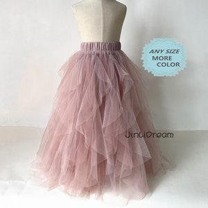 Child Irregularity knee length tulle skirt,wedding skirt,  party tulle skirt, photo skirt