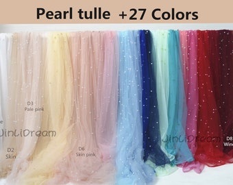 Many color pearl tulle fabric ,Tulle fabric ,soft tulle wedding tulle