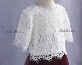 Flower Girl Lace Crop Top