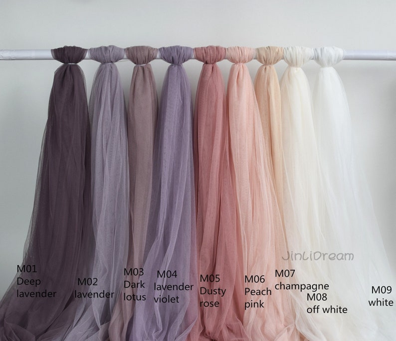 5 feet wide soft tulle fabric for hand make wedding dress bridesmaid dress ,wedding decoration,mesh tulle fabric image 1