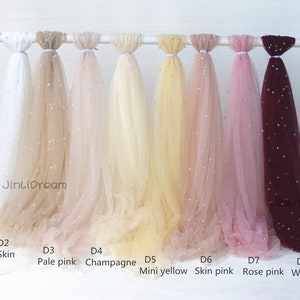 Many color pearl tulle fabric ,Tulle fabric ,soft tulle wedding tulle image 2