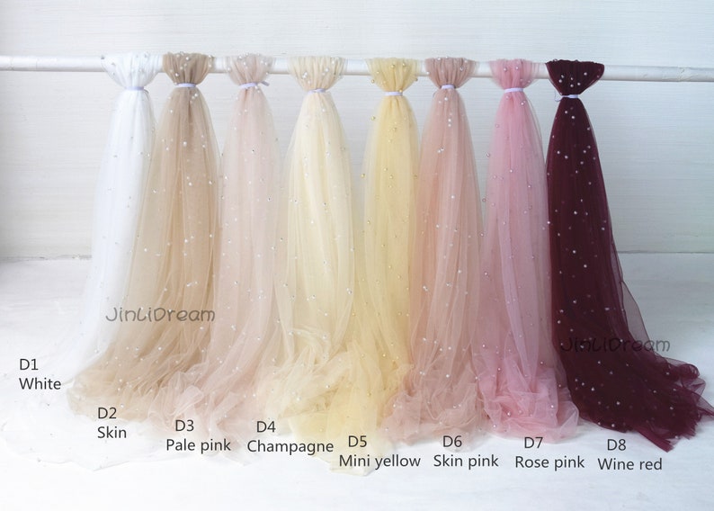 Many color pearl tulle fabric ,Tulle fabric ,soft tulle wedding tulle image 2