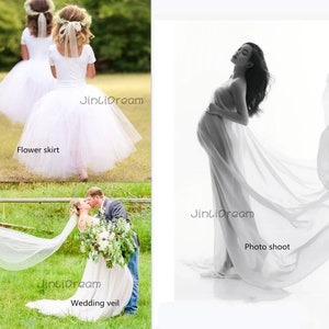 5 Fuß breiter weicher Tüll-Stoff für die Hand machen Hochzeitskleid Brautjungfer Kleid ,Hochzeitsdekoration,Mesh-Tüll-Gewebe Bild 9