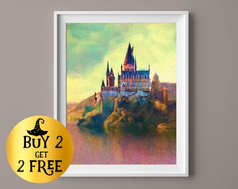 Witch House Print Wizard Family Art Magician S Hut Print Etsy