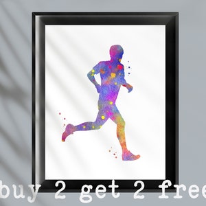Jogger Art Runner Art Sport Art Inspirational Art Motivation Poster Sprinter Gift Running Lover Gift Home Gym Decor Physiotherapist Gift