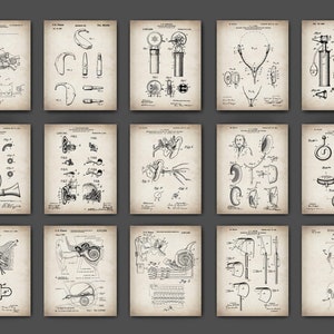 Audiologist Gift: Medical Patent Art Prints, Hearing Device Blueprint (Digital Download)