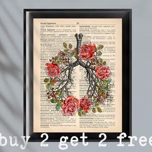 Human Bronchial Tree Anatomy Art Bronchi and Trachea Art Medical Art ...