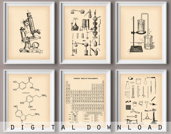 Chemistry Art Picture Poster Periodic Table Chemical Structure Framed Print 