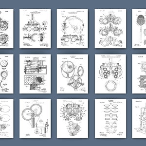15 Augenoptiker Geschenk Optometrie Patent Kunst Augenheilkunde Blueprint Optiker Büro Dekor Augen Arzt Geschenk Medizinisches Patent Medizinische Erfindungen Art
