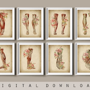 8 Podiatric Medicine Art Foot Anatomy Art Podiatric Surgery Poster Vintage Medical Decor Podiatrist Gift Doctor Office Art Clinic Wall Art