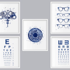 5 Ophthalmic Office Decor Optometry Art Optician Gift Refractor Art Eyeglasses Art Pupil Art Optic Shop Wall Decor Optometrist Gift
