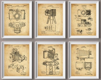 Camera Patent Art Prints: Vintage Blueprint Decor (Digital Download)