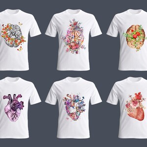 6 Anatomical clipart, Anatomy png, Medical design clipart, Heart clipart, Brain clipart, Watercolor clipart, Sublimation designs