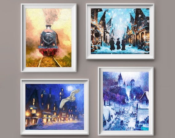 Potter Owl Flying Over Hogwarts Paint By Number DIY Painting