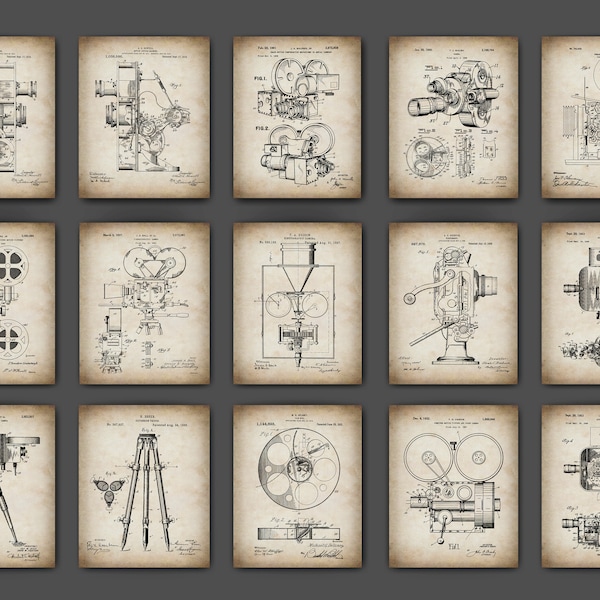 Movie Camera Art Etsy