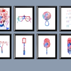 8 Optometrist Office Gift Ophthalmology Art Optometry Art Optician Gift Eye Doctor Gift Refractor Art Trial Frame Art Ophthalmic Clinic Art