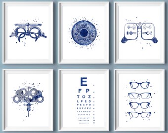 Optometrie Kunstdrucke: Vintage Eye Exam Decor (11x14)