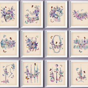 12 Dentist Gift Dental Anatomy Art Watercolor Tooth Anatomy Artwork Medical Painting Dental Clinic Decor Orthodontist Office Art